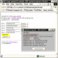 ASP pure file upload with progress screenshot